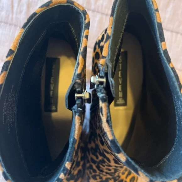 Steve Madden Jenn Pointed Toe Annimal Print Ankle Boots Size 8.5 Fall Fashion - Picture 5 of 5